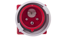 Wtyczka tablicowa (zwrotnica faz) 16A 5P 400V czerwona IP67 86152-6