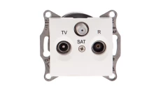 Sedna Gniazdo antenowe RD/TV/SAT przelotowe 8dB kremowe SDN3501223