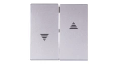 Merten System M Klawisz podwójny łącznika żaluzjowego z z symbolem /strzałka/ aluminium MTN435560
