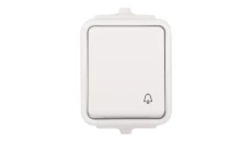Cedar Przycisk hermetyczny IP44 dzwonek 10A biały WNt-101C WNT101C01