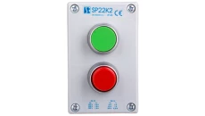 Kaseta sterownicza 1-otworowa czerwony 1R szara IP65 2x membrana M20 SP22K2\02-2