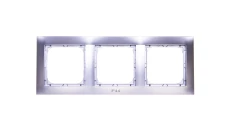 IMPRESJA Ramka potrójna do łączników IP44 srebrna RH-3Y/18