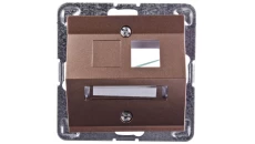 IMPRESJA Obudowa gniazda komputerowego pojedynczego skośna złoty metalik GPK-1YS/p/28