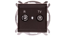 SONATA Gniazdo antenowe RTV przelotowe 16dB czekoladowy metalik GPA-16RP/m/40