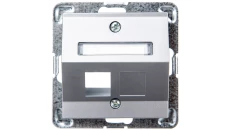 IMPRESJA Obudowa gniazda komputerowego pojedynczego skośna srebrna GPK-1YS/p/18