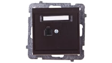 SONATA Gniazdo telefoniczne pojedyncze RJ11 czekoladowy metalik GPT-1R/m/40