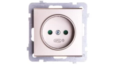 SONATA Gniazdo pojedyncze b/u z przesłonami szampański złoty GP-1RP/m/39