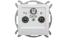 AS Gniazdo antenowe RTV DATA białe GPA-GD/m/00