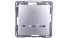 IMPRESJA Łącznik kontrolny z podświetleniem srebrny ŁP-12YS/m/18