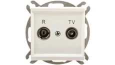 SONATA Gniazdo antenowe RTV przelotowe 14dB ecru GPA-14RP/m/27