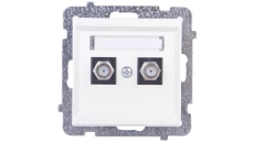 SONATA Gniazdo antenowe podwójne typu F ecru GPA-2RF/m/27