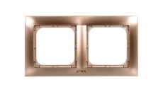 IMPRESJA Ramka podwójna do łączników IP44 złoty metalik RH-2Y/28