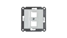 LUMINA2 Płytka podwójna Keystone Jack biała WL2320