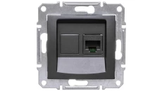 SEDNA Gniazdo komputerowe pojedyncze RJ45 kat.6 UTP grafitowe SDN4700170