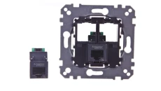 Merten System M Gniazdo komputerowe podwójne RJ45 kat.5e UTP mechanizm MTN4575-0002