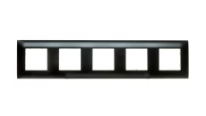 DANTE Ramka pięciokrotna tworzywo lakierowane CZARNY 450985