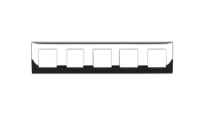 DANTE Ramka pięciokrotna tworzywo galwanizowane CHROM 457085