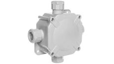 Puszka hermetyczna natynkowa 122x122x44,6mm IP67 4xPG27 szara 6455-27P