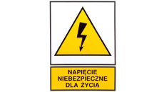 Tabliczka /NAPIĘCIE NIEBEZPIECZNE DLA ŻYCIA/ TZO 210X297P E04TZ-01010207300 /10szt./