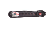 Listwa zasilająca Premium-Line 3m 8 gniazd czarna H05VV-F 3G1,5 1806114018