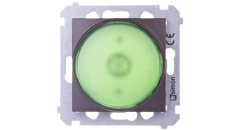 Simon 54 Sygnalizator świetlny LED zielone światło brąz mat DSS3.01/46