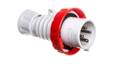 Wtyczka przenośna 4P 32A 400V czerwona IP66/IP67/IP68/IP69 6H IEC 309 HP GW60041H