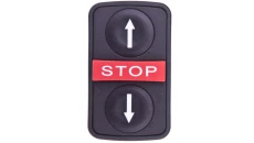 Napęd przycisku podwójny czarny /STRZAŁKA GÓRA-DÓŁ/STOP/ z samopowrotem ZB5AA72124