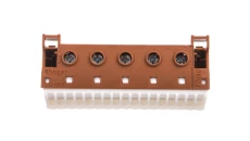 Blok samozacisków QC 63A brązowy 22 przyłączy 33x90x34mm KN22P