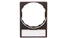 Szyld opisowy 8x27mm czarny 22mm prostokątny ZBY2H101