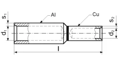 Złączka redukcyjna Al-Cu szczelna ACL 150-25 /50szt./