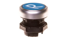 Napęd przycisku 22mm niebieski z samopowrotem bez adaptera symbol /R/ LPCB1176