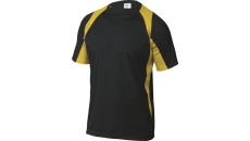 T-Shirt czarno-żółty z poliestru (100) 160G szybkoschnący rozmiar M BALINJTM