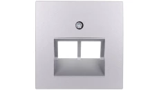 Berker B1/B5/B7 GLAS Plakietka do gniazda teleinformatycznego UAE /RJ11, RJ45/ aluminium 14091404