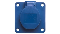 Gniazdo tablicowe 10/16A 2P+Z 230V /70x70/ niebieskie 108-7b