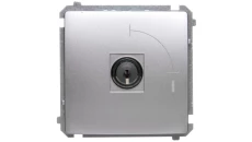 Simon Basic Łącznik jednobiegunowy z kluczem 2 pozycyjny 0-I 1Z srebrny mat BMW1K.01/43