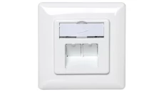 Gniazdo teleinformatyczne natynkowe 2x RJ45 STP kat. 5e DN-9002-N