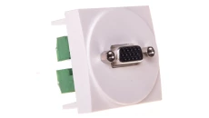 Systo Gniazdo multimedialne SUB-D VGA 2 moduły biały WS276