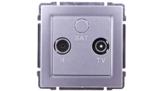 KOS66 Gniazdo antenowe RTV końcowe aluminium 664073