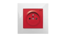 CARLA Gniazdo pojedyncze z/u z nadrukiem DATA czerwone 1742-10