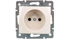DOMO Gniazdo pojedyncze ochrona styków śrubowe 16A 250V kremowy 011250103 24794