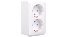 Prima Gniazdo podwójne z/u SCHUKO białe prima WDE001048