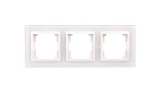 VOLANTE Ramka potrójna szklana biały 2673-62