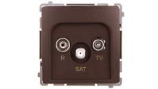 Simon Basic Gniazdo antenowe RTV/SAT przelotowe czekoladowy BMZAR-SAT10/P.01/47