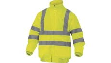 Bluza ostrzegawcza z odpinanymi rękawami z poliestru Oxford powlekanego PU kolor żółty fluo rozmiar 3XL CORP RENHVJA3X