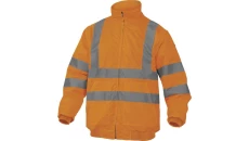 Bluza ostrzegawcza z odpinanymi rękawami z poliestru Oxford powlekanego PU kolor pomarańczowy fluo rozmiar S CORP RENHVORPT