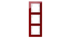 VOLANTE Ramka potrójna szklana truskawkowa 2673-67