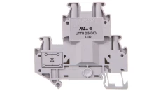 Złączka szynowa elementów kontrolnych 2-piętrowa 4-przewodowa 2,5mm2 szara UTTB 2,5-DIO/U-O 3046663