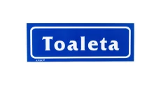 Samoprzylepna tabliczka ostrzegawcza /TOALETA/ 18/T/F