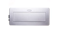 Gniazda wpuszczane w blat 3x230V /płaski frezowany rant/ 1,5m srebrne OR-AE-1337/G