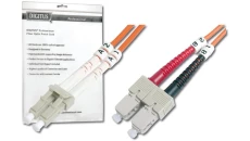 Patch cord światłowodowy LC/SC duplex MM 50/125 OM2 3m LS0H pomarańczowy DK-2532-03